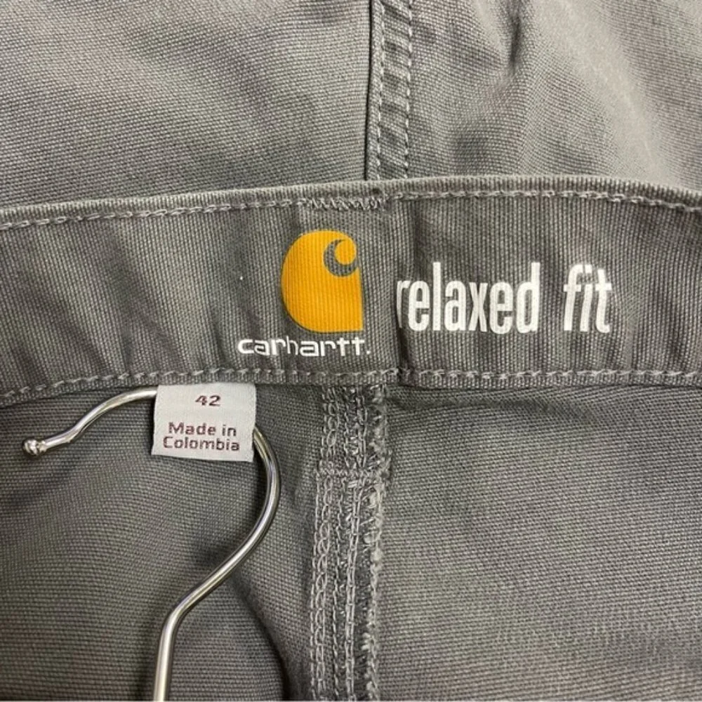 Carhartt Shorts Men's Size 42‎ Grey Gravel Relaxed Fit Canvas Rugged Flex Work